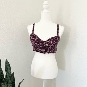 ROXY purple crop top